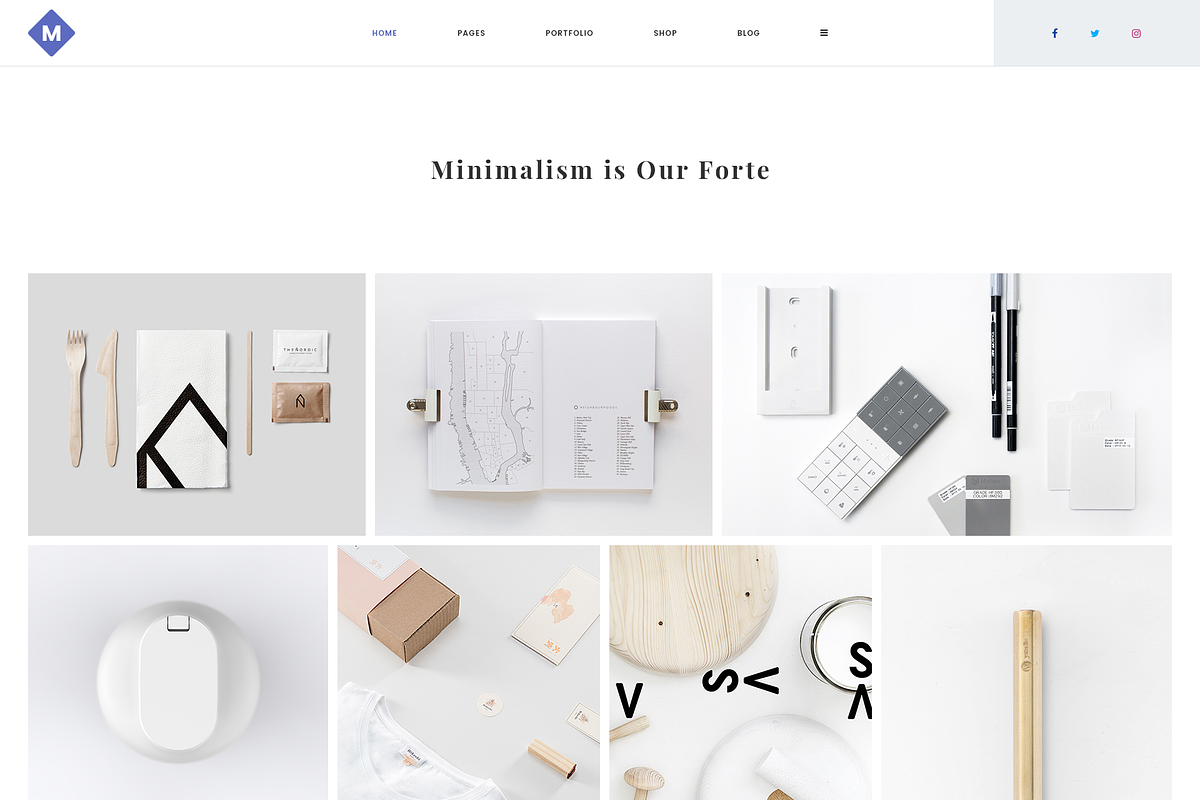 M - Minimal PSD Portfolio Template, a Landing Page Template by bigpsfan's SHOP (Photo 5 of 24)