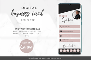 Digital Business Card For Canva