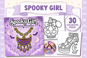 Spooky Girl Coloring Book