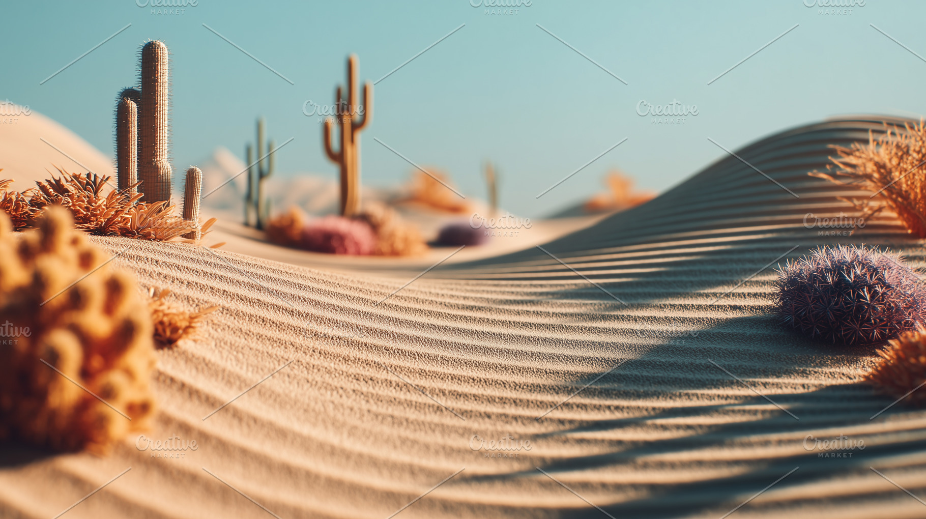 Beautiful desert with sand dunes, a Nature Photo by MistyDay