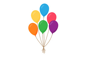 Colorful balloon bouquet, an Object Illustration by GraphiShop