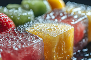 Close-up of vibrant fruits in a refreshing display, showcasing watermelon, pine, a Background Photo by ImageMir