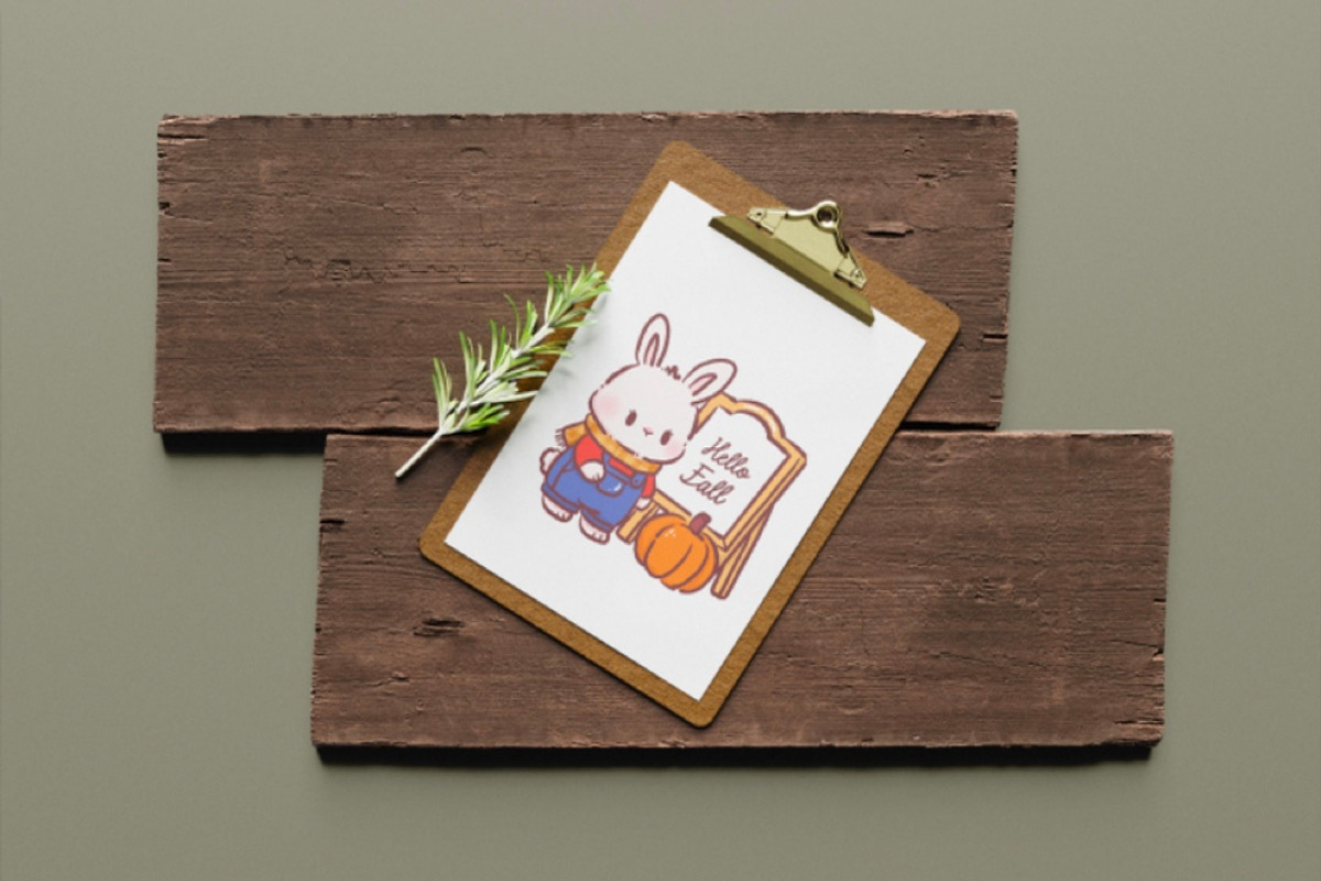Kawaii Bunny Farmhouse Harvest clipa, an Animal Illustration by Blumensdiary (Photo 5 of 8)