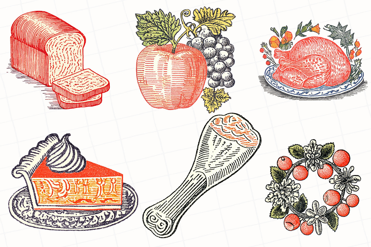 Thanksgiving Hand-Drawn Clipart, an Illustration by OK Design (Photo 4 of 5)
