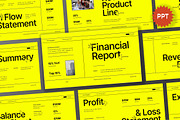 Yellow Financial Report PPT, a Presentation Template by Aiyari Graphic (Thumbnail 1 of 5)