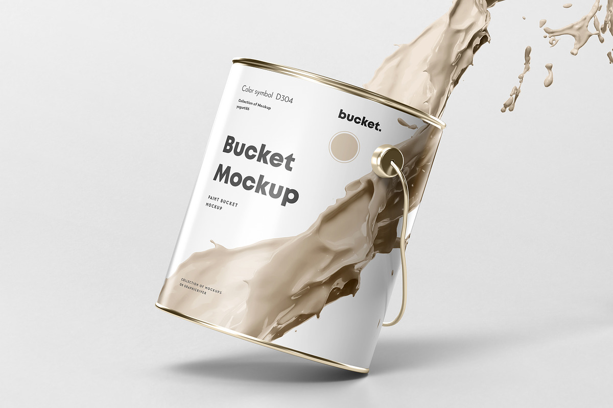 Paint Bucket Mock-up, a Cups & Container Mockup by Yogurt86 (Photo 7 of 13)