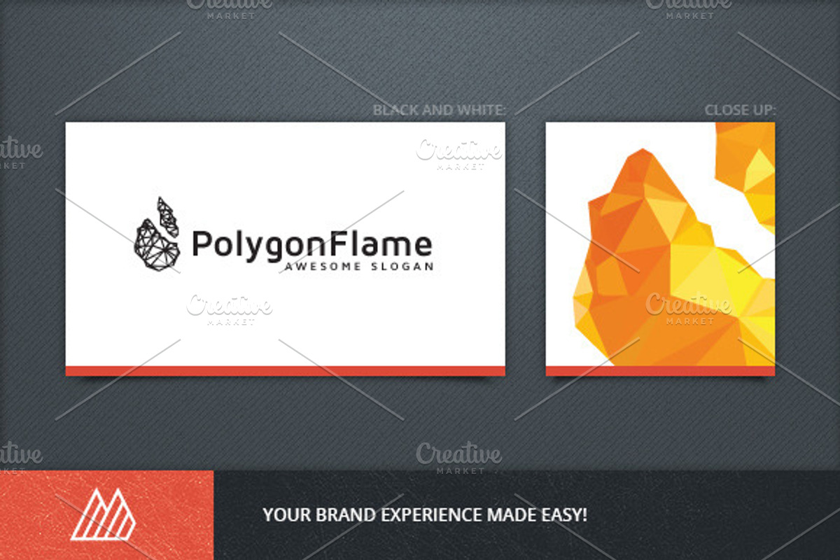 Polygon Flame Logo Template, a Branding & Logo Template by Mantas Bac (Photo 4 of 4)