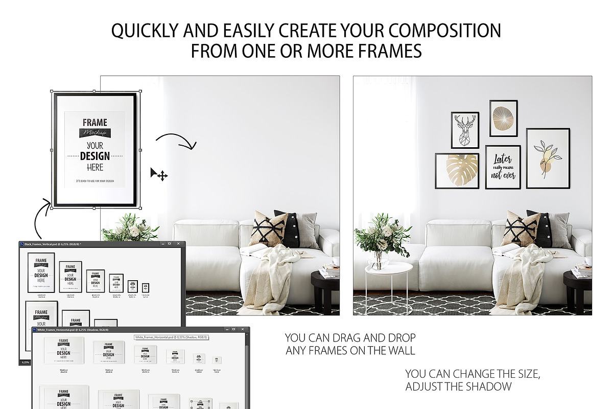 Frames & Walls Scandinavian Bundle-4, a Household Mockup by Yuri-U (Photo 36 of 38)
