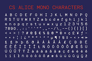 CS Alice Mono 3D, a Sans Serif Font by Craft Supply Co. (Thumbnail 8 of 8)
