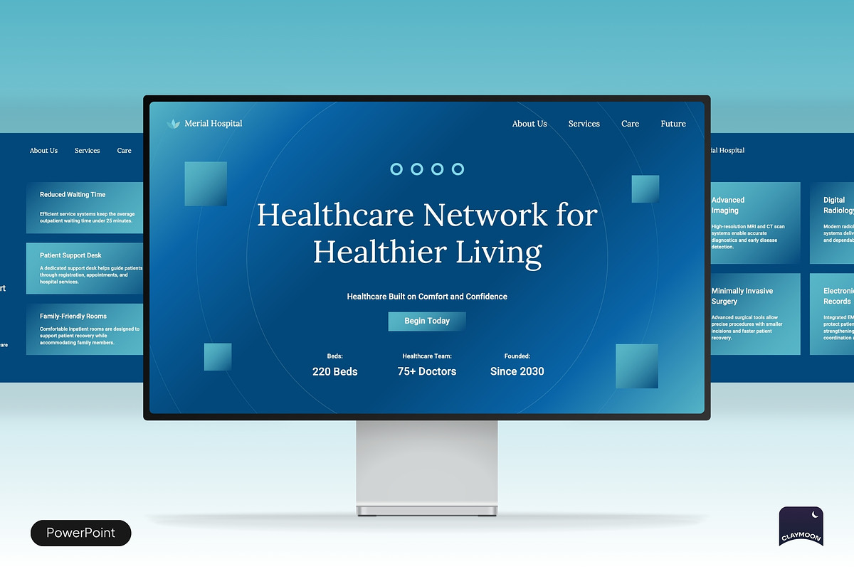 Medical Center & Healthcare Network, a Presentation Template by Claymoon Lab (Photo 1 of 7)