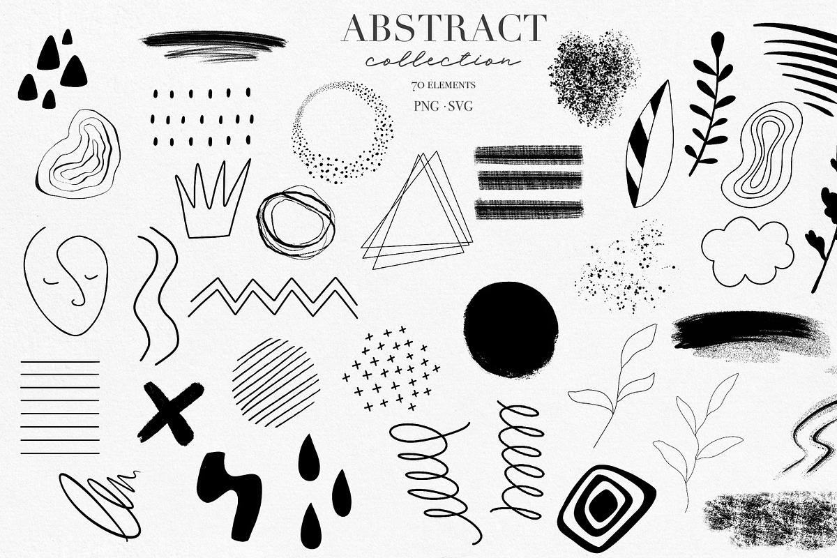 Abstract collection SVG PNG clipart, an Illustration by LuiDesignStudio (Photo 3 of 5)