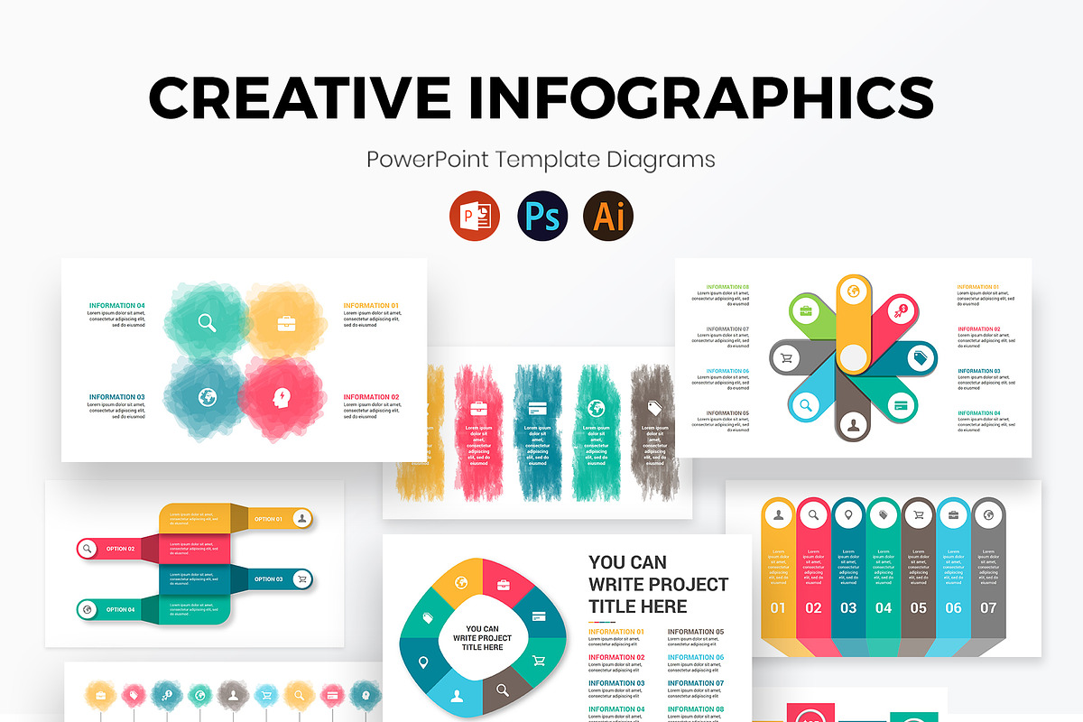 Creative PowerPoint Infographics, a Presentation Template by SlideOne (Photo 1 of 9)