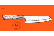 Butcher Knife. Hand drawn sketch, a Food Illustration by Foxys Graphic (Thumbnail 1 of 3)