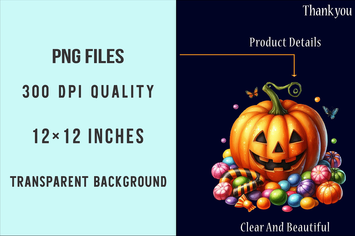 Halloween Pumpkin Watercolor Clipart, an Illustration by SinaCreation (Photo 4 of 5)
