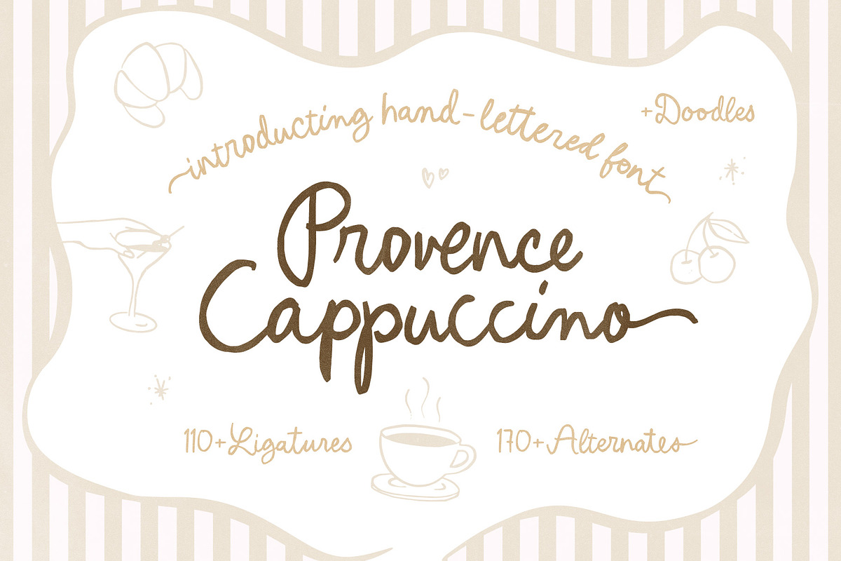 Provence Cappuccino Script & Doodles, a Handwritten Font by Ivan Rosenberg (Photo 1 of 12)