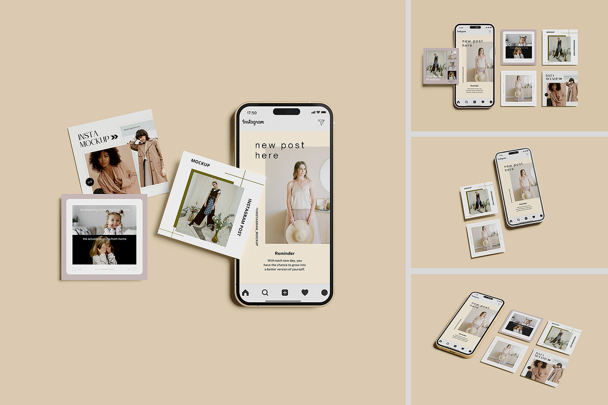 Instagram Post Mockup, a Print Template by Difa Design (Photo 1 of 9)