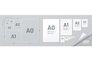 Office paper size, sheet standards, an Object Illustration by Seavector Studio (Thumbnail 2 of 3)