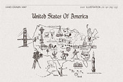 United States Hand-Drawn Map, an Empty State Illustration by TheMountBirdStudio (Thumbnail 9 of 9)