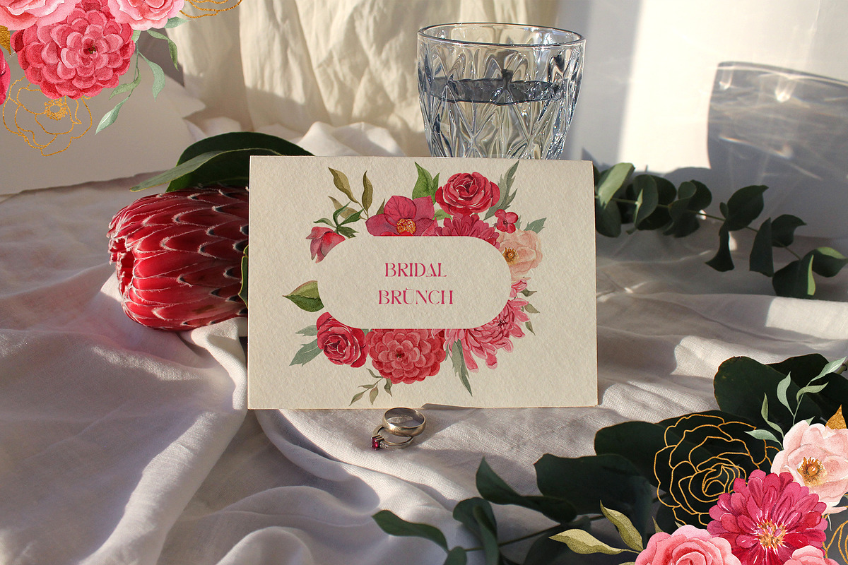 Viva Magenta Floral Watercolor 2023, a Decorative Illustration by Catch the Dream Art (Photo 8 of 24)
