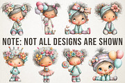 Birthday Baby Girl Clipart, an Illustration by RobertsArt (Thumbnail 4 of 7)