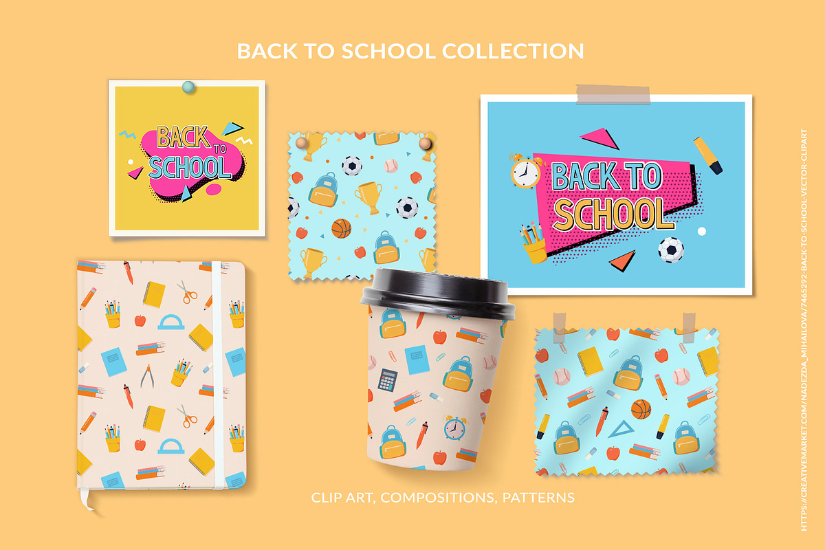 Back to school vector clipart, an Education Illustration by Nadezhda Mikhailova (Photo 8 of 9)