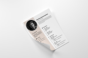 Minimal Resume/CV Template Design