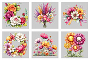 Whimsical Spring Flowers Clipart, an Illustration by Black Bird Studio (Thumbnail 5 of 5)