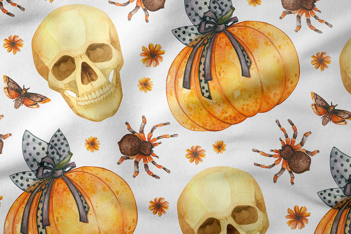 Watercolor Halloween Clipart, an Object Graphic by Valin Malin (Photo 7 of 14)