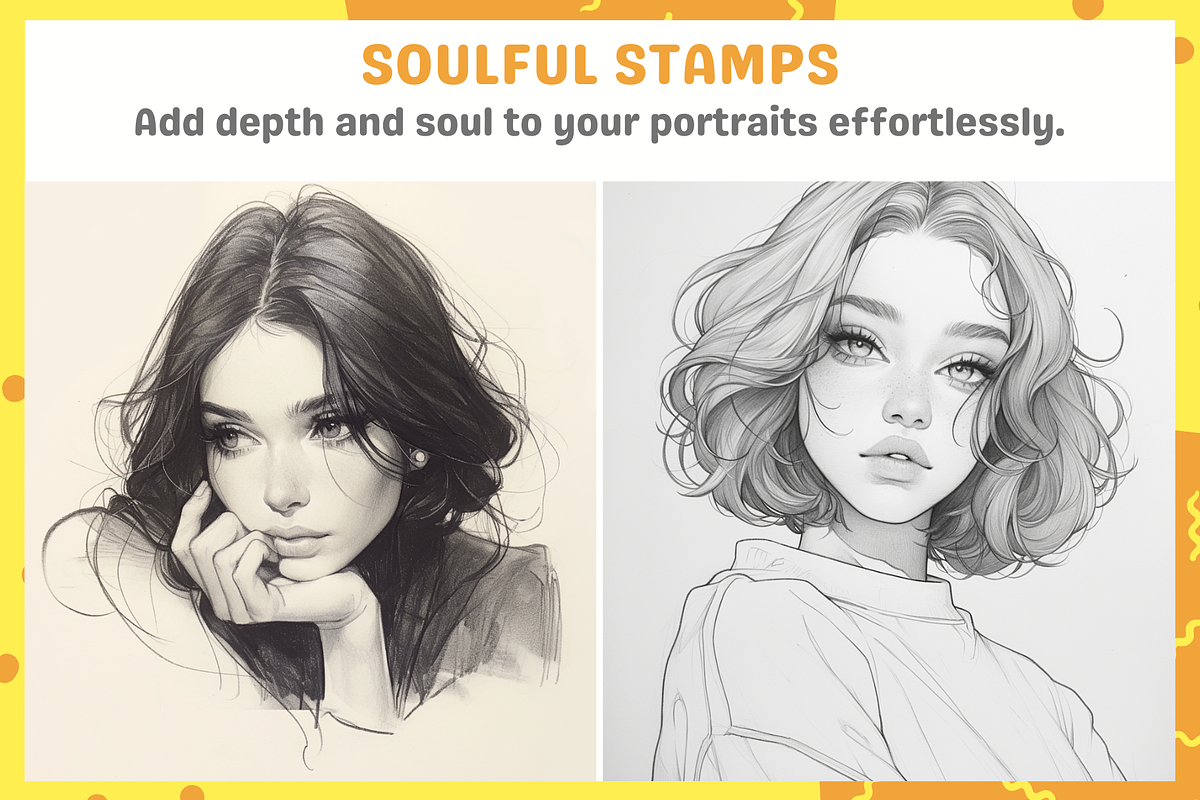 Procreate Portrait Stamps, a Brush Add-On by nikiartcorner (Photo 8 of 10)