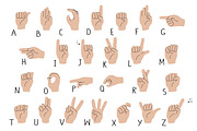 ASL Alphabet Hands (3 Skin Tones), a Graphic by Milota (Thumbnail 2 of 4)