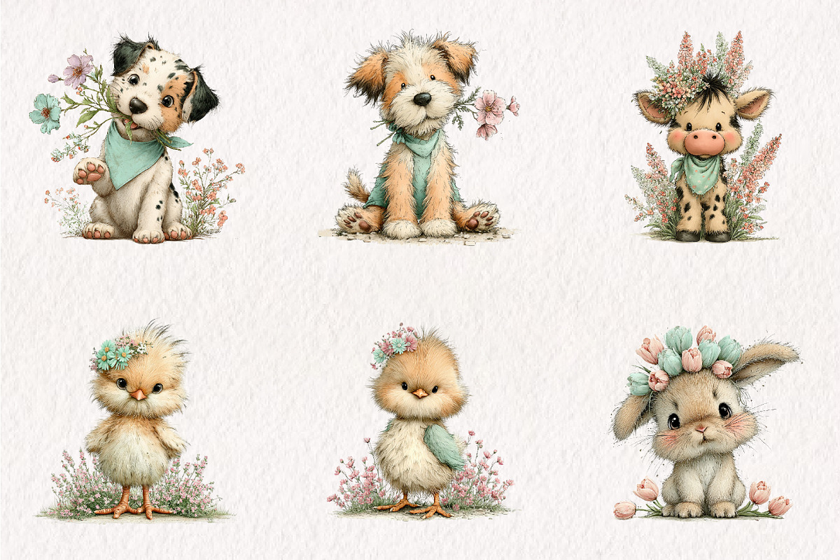 Whimsical Spring Clipart, an Illustration by CreationArt (Photo 7 of 7)