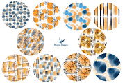 10 Seamless watercolor patterns, a Pattern Graphic by Winged Graphics (Thumbnail 4 of 4)