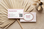 Vintage Pink Business Card Canva, a Business Card Template by Arslan (Thumbnail 2 of 6)