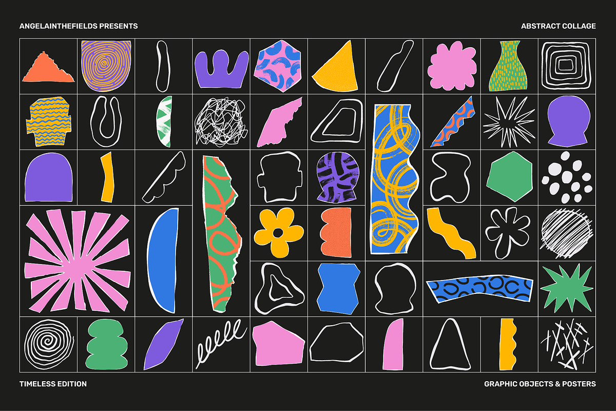 Abstract Collage Vector Clipart Set, an Object Graphic by angelainthefields (Photo 5 of 15)