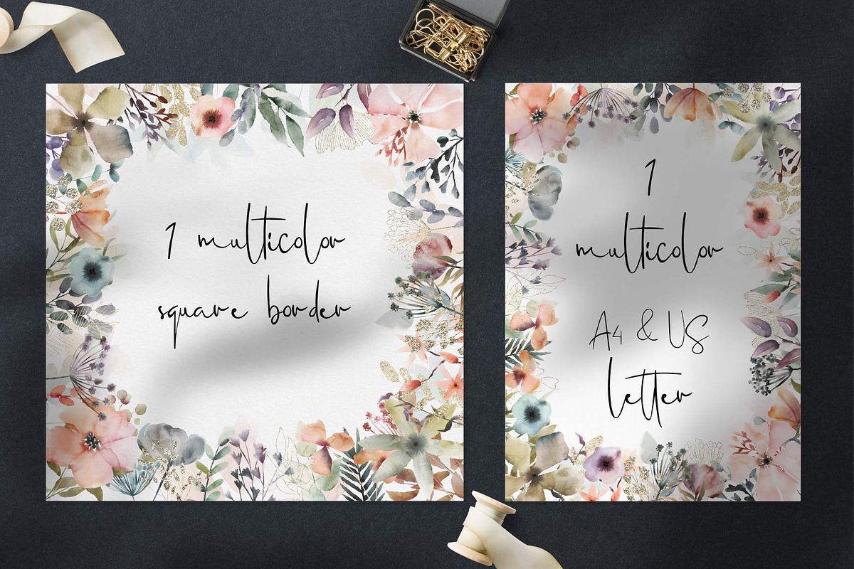 Loose floral & gold glitter, an Illustration by marie dricot (Photo 17 of 21)
