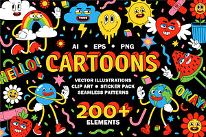 Cartoon Illustrations & Patterns