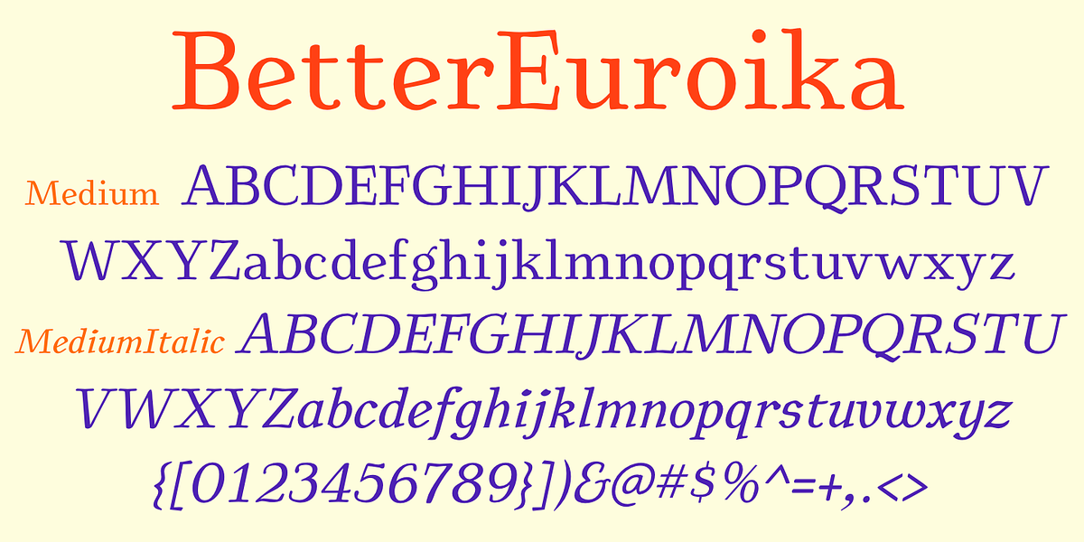 BetterEuroika, a Serif Font by Ingrimayne Type (Photo 7 of 11)