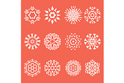 Snowflakes icon collection. Graphic, a Decorative Illustration by RODINA (Thumbnail 1 of 3)