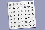 Fitness Icons, a Solid Icon by minhm2m (Thumbnail 2 of 6)