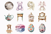 Watercolor Soft Spring Sunday Clipar, an Illustration by Design Market (Thumbnail 3 of 5)