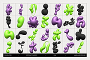 Abstract Retro Blobs Elements, an Object Graphic by angelainthefields (Thumbnail 10 of 10)