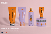 Set of Beauty Products Mockup, an Advertising Mockup by Hubzway (Thumbnail 1 of 2)
