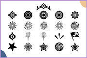 Patriotic Floral Element Clipart SVG, a Decorative Illustration by Gfx Expert Team (Thumbnail 3 of 3)