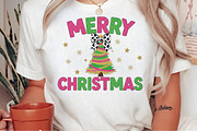 Colorful Glitter Merry Christmas PNG, an Illustration by Craft Nest (Thumbnail 2 of 6)