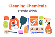 Household cleaning supplies set, an Object Illustration by Good Studio (Thumbnail 1 of 7)
