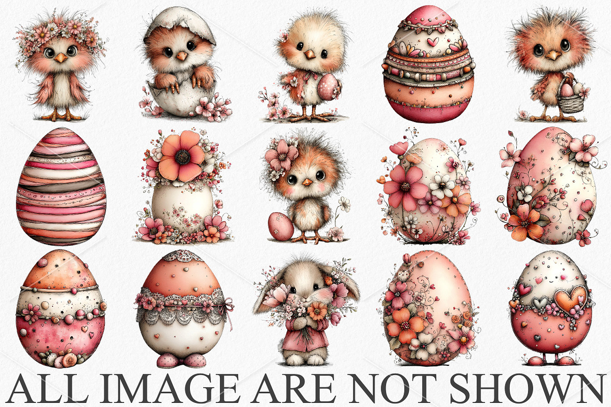 Watercolor Easter Clipart Bundle, an Illustration by Canvas Craft (Photo 3 of 7)