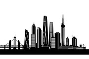 City Skyline Silhouette Bundle, an Illustration by jahid234 (Thumbnail 7 of 41)