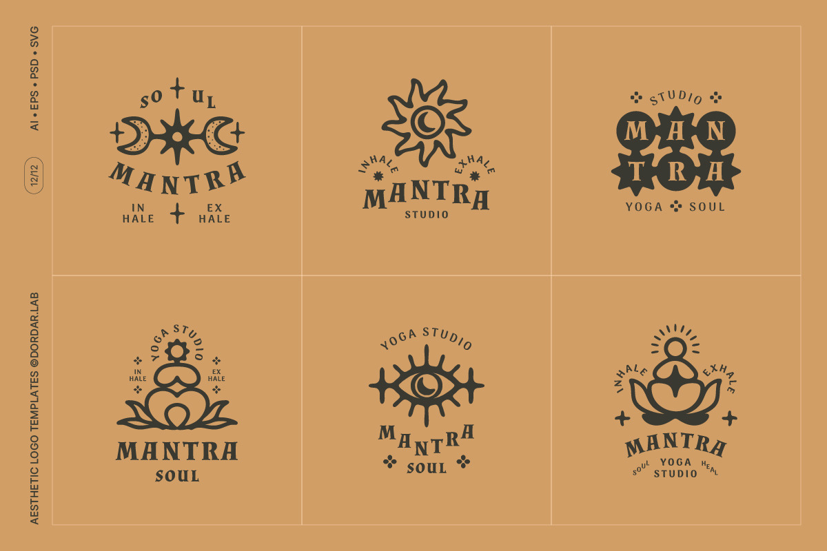 12 Aesthetic Nature and Yoga Logo, a Branding & Logo Template by Dordar.Lab (Photo 4 of 5)