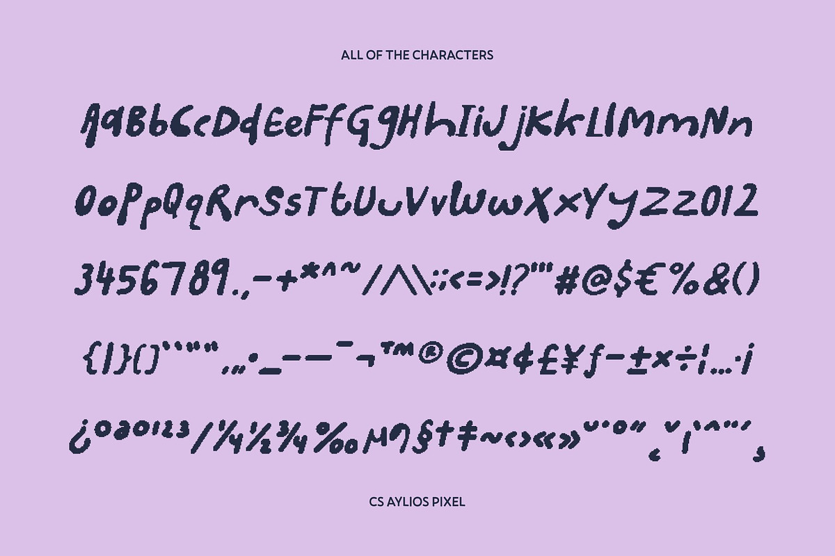 CS Aylios Pixel, a Handwritten Font by Craft Supply Co. (Photo 8 of 8)
