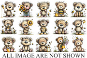 Whimsical Bear and Bees Clipart, a Seasonal Illustration by Canvas Craft (Thumbnail 4 of 10)